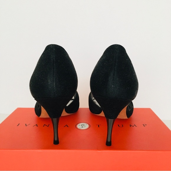 Ivanka Trump Black Fabric Bridal Pumps Size 9.5 M - Picture 7 of 9
